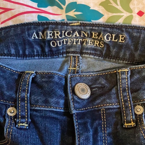 American Eagle Outfitters (AEO) Blue Super Stretch Skinny Jean Size 2 Regular - Picture 2 of 4